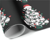 Baseball-Weihnachtsbaum-Santa-Sport Geschenkpapier (Rolleneckpunkt)
