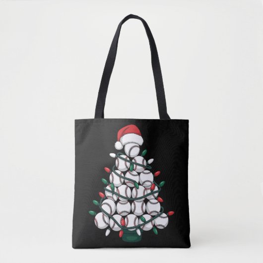 Baseball-Weihnachtsbaum-Santa-Sport Tasche (Vorderseite)