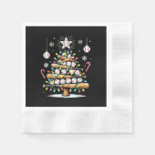 Baseball-Weihnachtsbaum Serviette (Vorderseite)