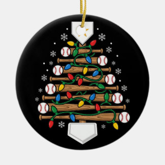 Baseball-Weihnachtsbaumlicht Xmas Home Plate Keramik Ornament
