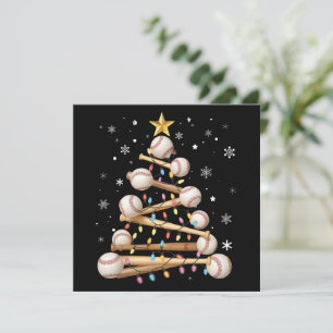 Baseball-Weihnachtsbaumlicht Xmas Sportliebhaber Feiertagskarte