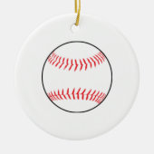 Baseball-Weihnachtsbaumschmuck Keramikornament (Vorne)