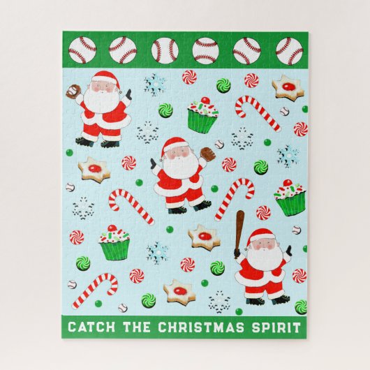Baseball Weihnachtsfeiertag Puzzle (Vertikal)