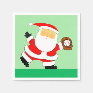 Baseball Weihnachtsfeiertag Serviette