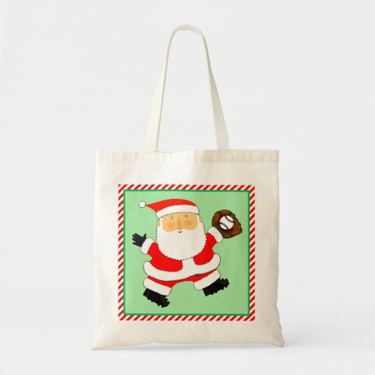 Baseball Weihnachtsfeiertag Tragetasche (Vorne)