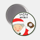 Baseball Weihnachtsfeiertage Magnet (Vorderseite/Rückseite)