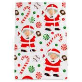 Baseball Weihnachtsfest Mittlere Geschenktasche Geschenktüte (Rückseite)