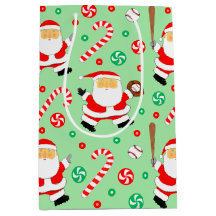 Baseball Weihnachtsfest Mittlere Geschenktasche