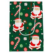 Baseball Weihnachtsfest Mittlere Geschenktasche Mittlere Geschenktüte (Rückseite)