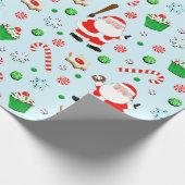 Baseball Weihnachtsgeschenk Geschenkpapier (Ecke)