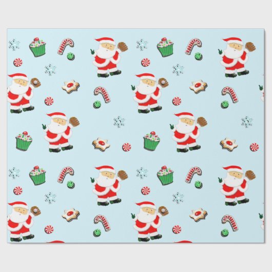 Baseball Weihnachtsgeschenk Geschenkpapier (Flach)