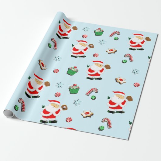 Baseball Weihnachtsgeschenk Geschenkpapier (Ungerollt)