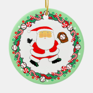 Baseball Weihnachtsgeschenk Keramik Ornament