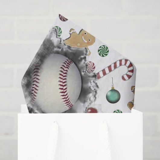 Baseball Weihnachtsgeschenk Seidenpapier (Geschenk Tasche)