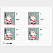 Baseball Weihnachtsgeschenk Tag Rechteckiger Aufkleber (Blatt)