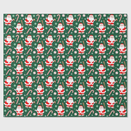 Baseball Weihnachtsgeschenk Wrapping Paper Geschenkpapier (Flach)