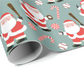 Baseball Weihnachtsgeschenk Wrapping Paper Geschenkpapier (Rolleneckpunkt)
