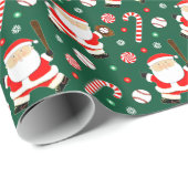 Baseball Weihnachtsgeschenk Wrapping Paper Geschenkpapier (Rolleneckpunkt)