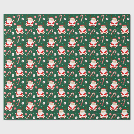 Baseball Weihnachtsgeschenk Wrapping Paper Geschenkpapier (Flach)