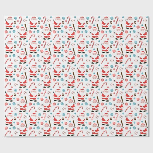 Baseball Weihnachtsgeschenk Wrapping Paper Geschenkpapier (Flach)