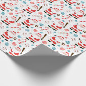 Baseball Weihnachtsgeschenk Wrapping Paper Geschenkpapier (Ecke)