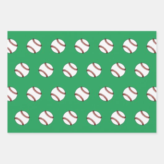Baseball Weihnachtsgeschenk Wrapping Paper Geschenkpapier Set (Vorderseite 2)