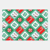 Baseball Weihnachtsgeschenk Wrapping Paper Geschenkpapier Set (Vorderseite 3)
