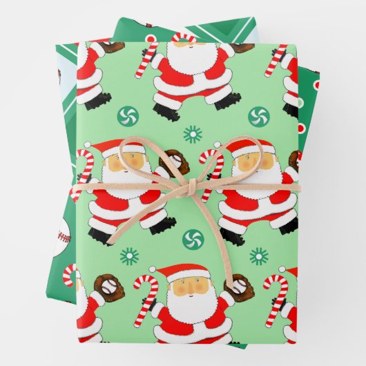 Baseball Weihnachtsgeschenk Wrapping Paper Geschenkpapier Set (Beispiel)