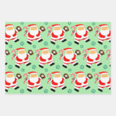 Baseball Weihnachtsgeschenk Wrapping Paper Geschenkpapier Set (Vorderseite)