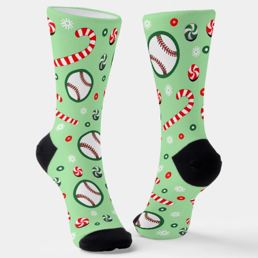 Baseball-Weihnachtsgeschenke Socken (Gewinkelt)