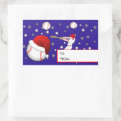 Baseball Weihnachtsgeschenke Tag Stickers (Tasche)