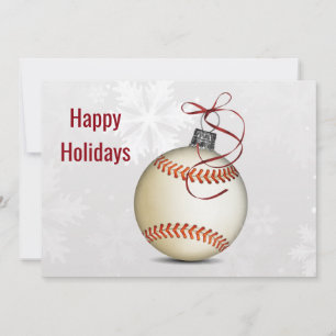 Baseball-Weihnachtsgrußkarte Feiertagskarte