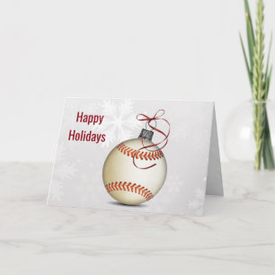 Baseball-Weihnachtsgrußkarte Feiertagskarte