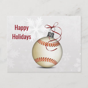 Baseball-Weihnachtsgrußkarte Feiertagspostkarte
