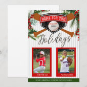 Baseball Weihnachtskarte Einladung (Vorne/Hinten)