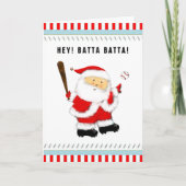 Baseball Weihnachtskarte Feiertagskarte (Vorderseite)