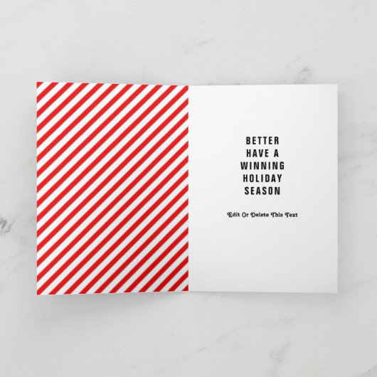 Baseball Weihnachtskarte Feiertagskarte (Innenseite)