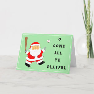 Baseball Weihnachtskarte Feiertagskarte