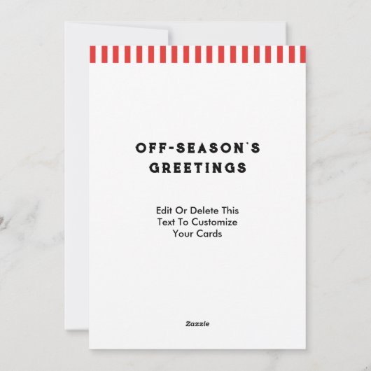 Baseball Weihnachtskarten Feiertagskarte (Rückseite)