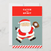 Baseball Weihnachtskarten Feiertagskarte (Vorderseite)