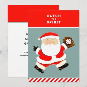 Baseball Weihnachtskarten Feiertagskarte
