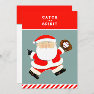 Baseball Weihnachtskarten Feiertagskarte