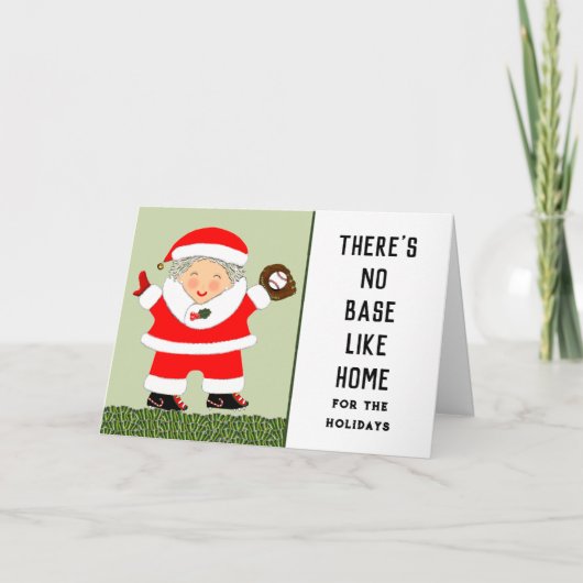 Baseball Weihnachtskarten Feiertagskarte (Vorderseite)