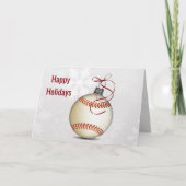 Baseball Weihnachtskarten Feiertagskarte (Vorderseite)