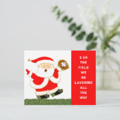Baseball-Weihnachtskarten Feiertagspostkarte (Stehend Vorderseite)