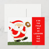 Baseball-Weihnachtskarten Feiertagspostkarte (Vorne/Hinten)