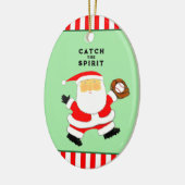 Baseball Weihnachtskollektiv Keramik Ornament (Links)