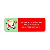 Baseball Weihnachtslabel (Vorne)