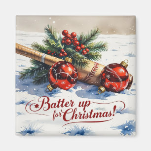 Baseball Weihnachtsmagnet - Festliche Sportdekorat Magnet
