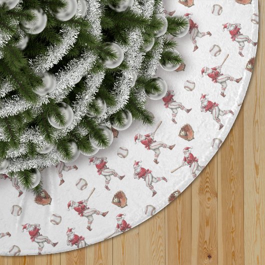 Baseball-Weihnachtsmann-Weihnachtsmuster Polyester Weihnachtsbaumdecke